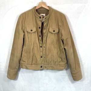VTG Old Navy Jacket Corduroy Sherpa Lined Trucker Snap Up Large Y2k